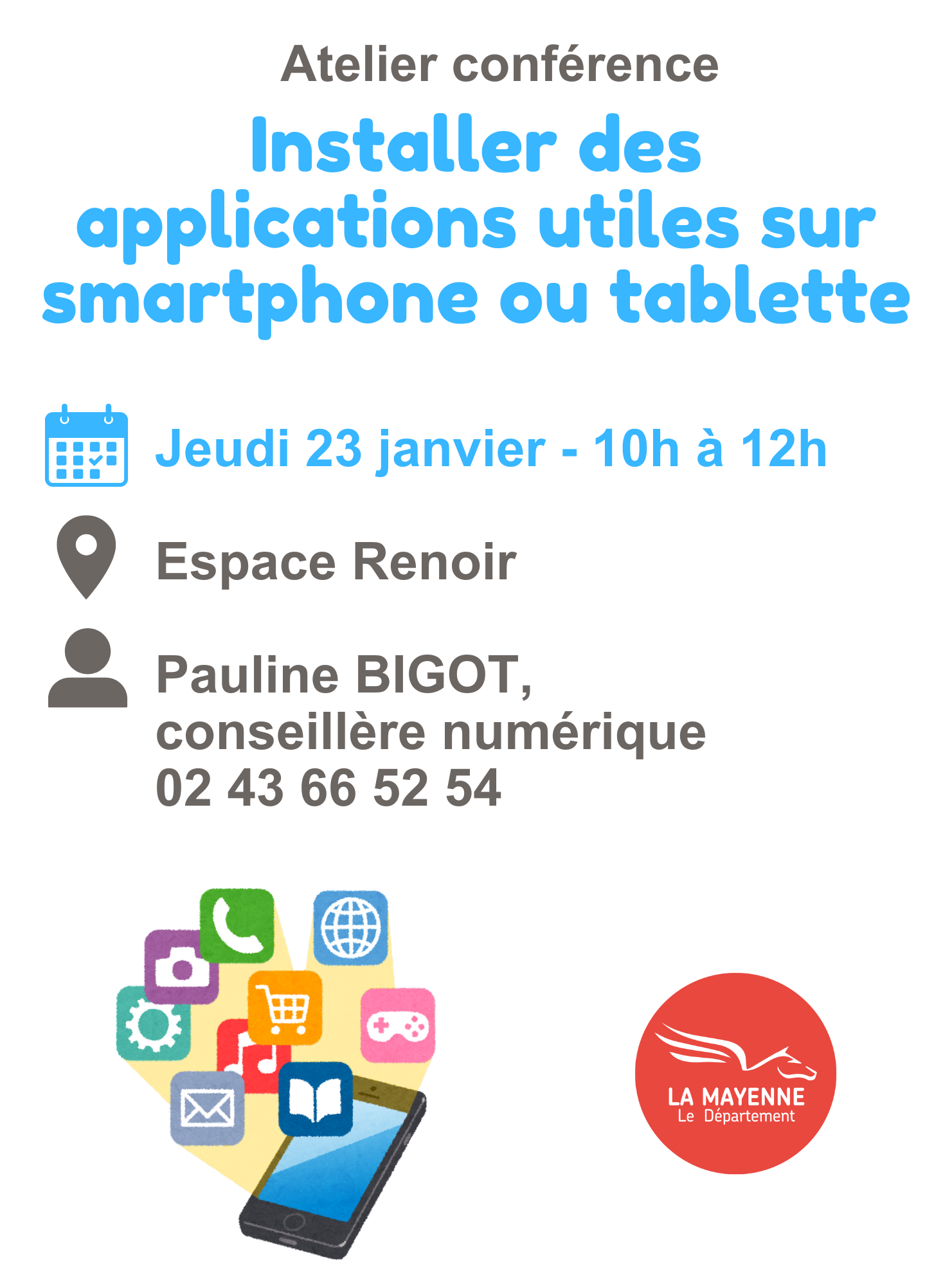 Atelier conférence : Installer des applications utiles sur smartphone ou tablette