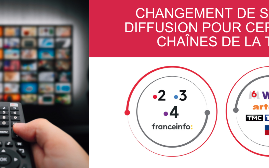 Changement de site de diffusion pour certaines chaînes de la TNT