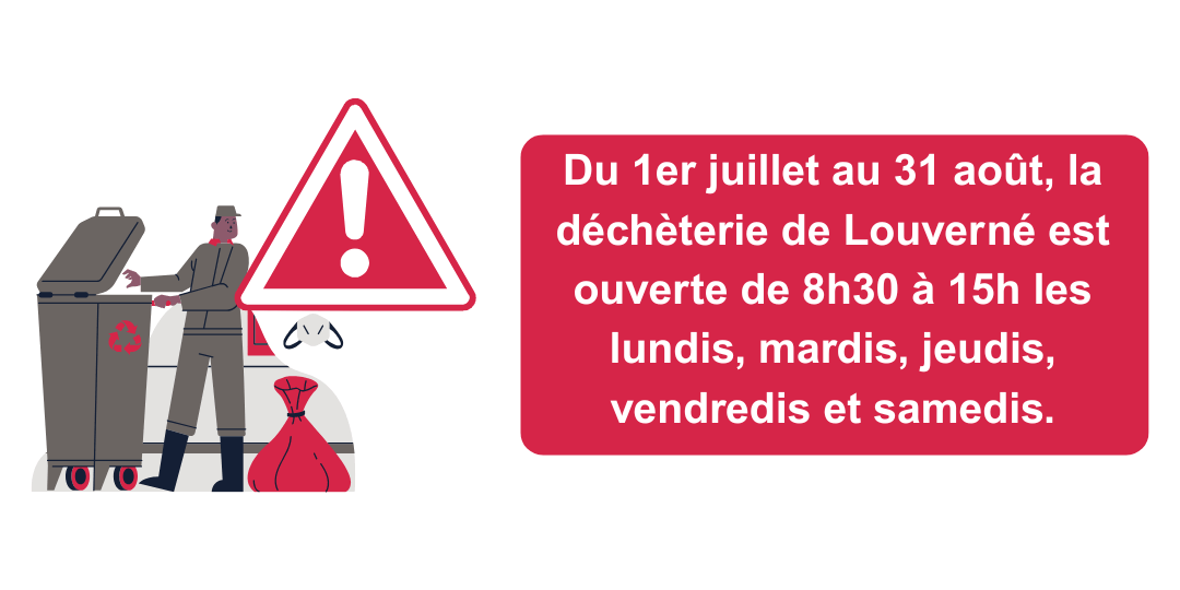 Horaires d’été de la déchèterie de Louverné